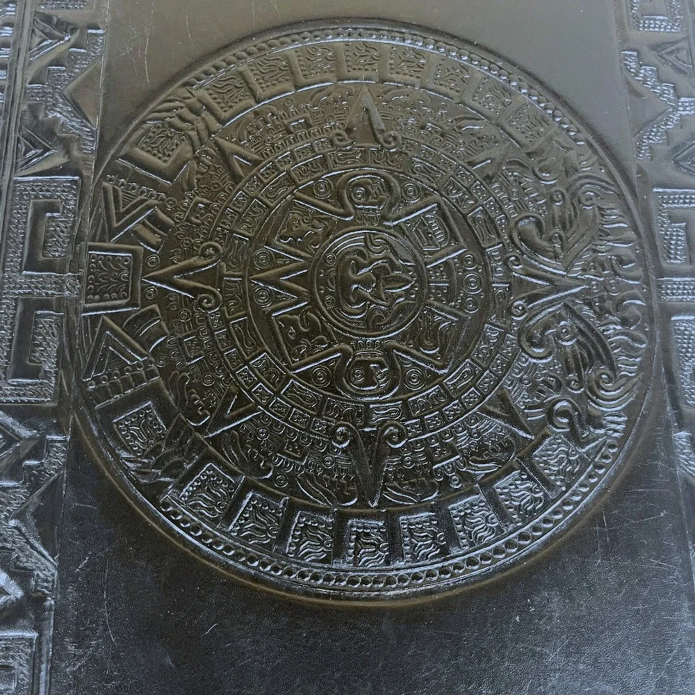 Vintage DYMSA‎ Black Mexico Genuine Leather Embossed 